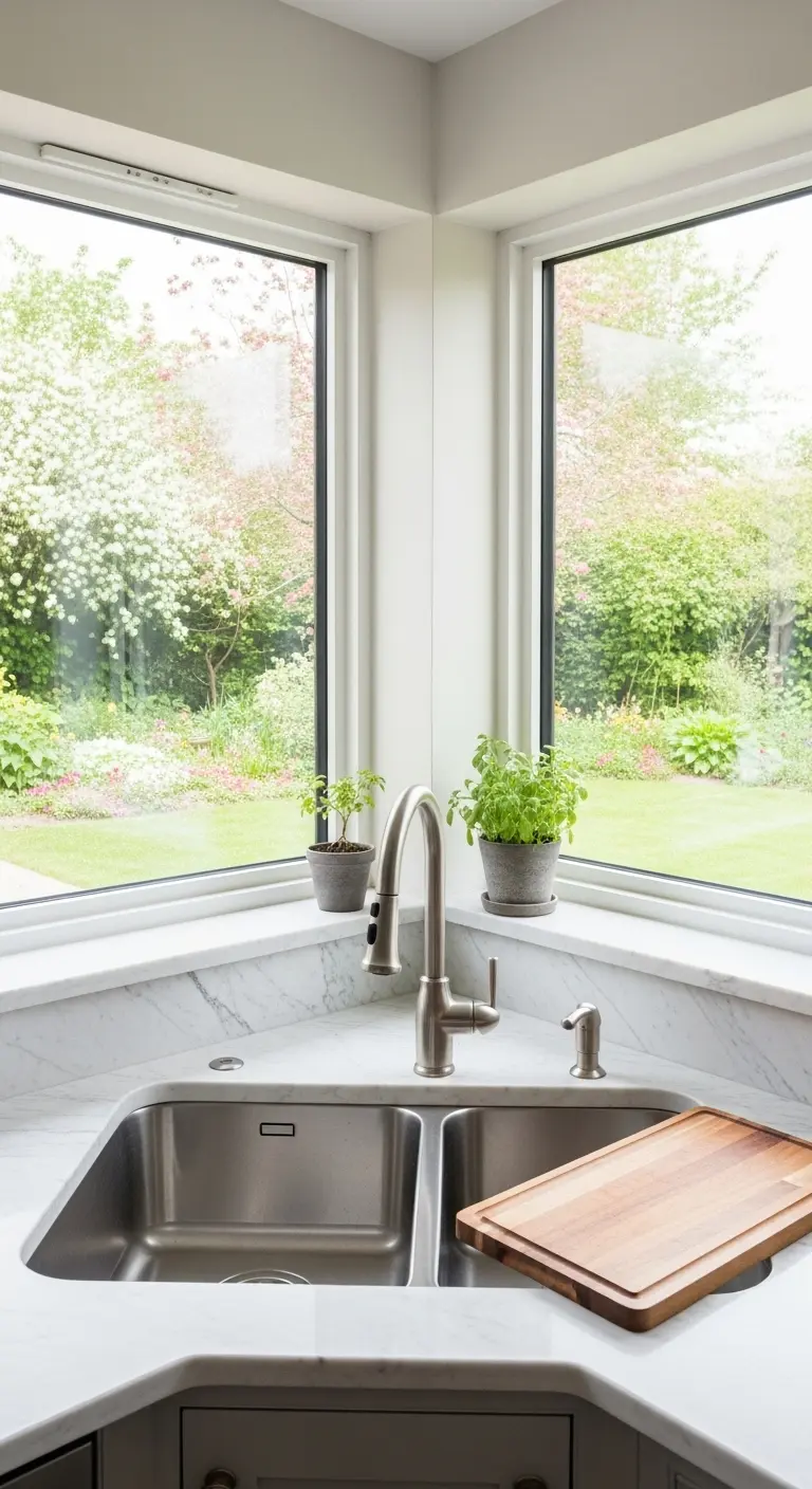 8. Window Corner Sink