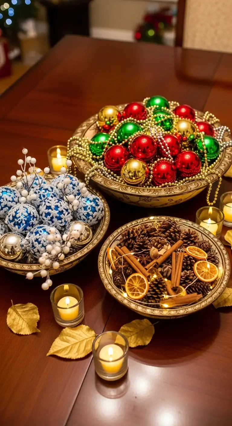 9. Decorative Bowls with Ornaments