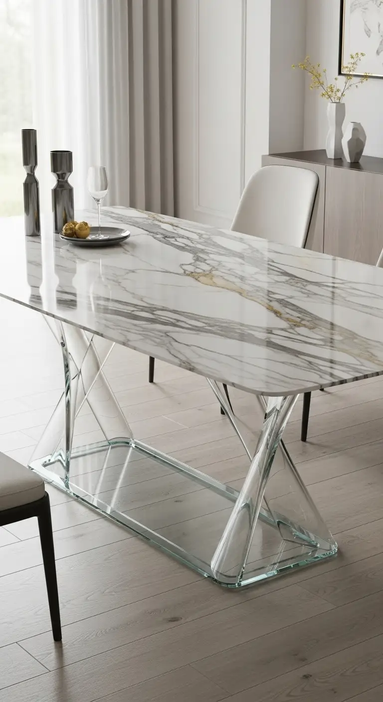 9. Glass Base for a Modern Twist