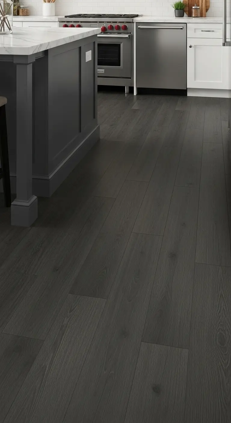 9. Grey Vinyl Plank Flooring
