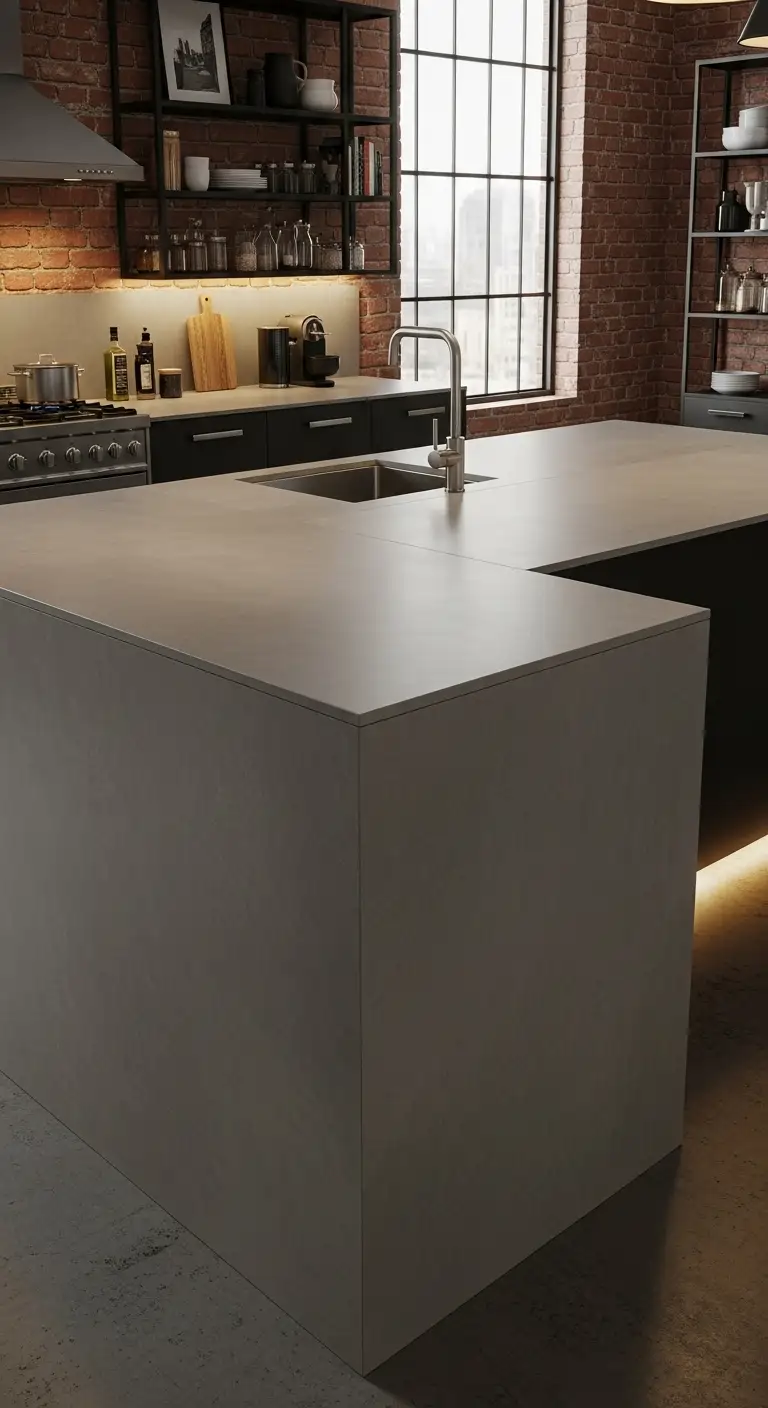 Industrial Grey Ceramic Countertops for Urban Vibes