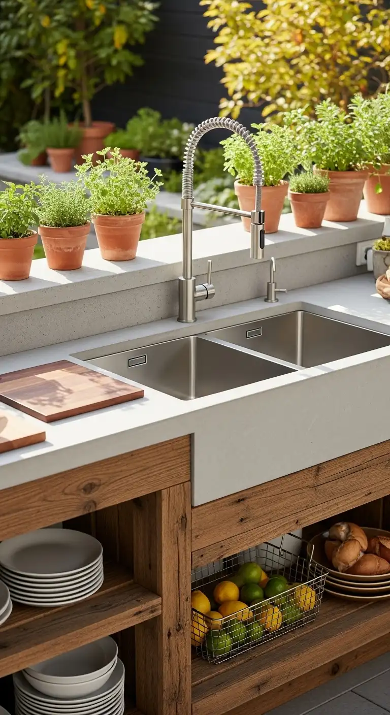 9. Stainless Steel Double Sink