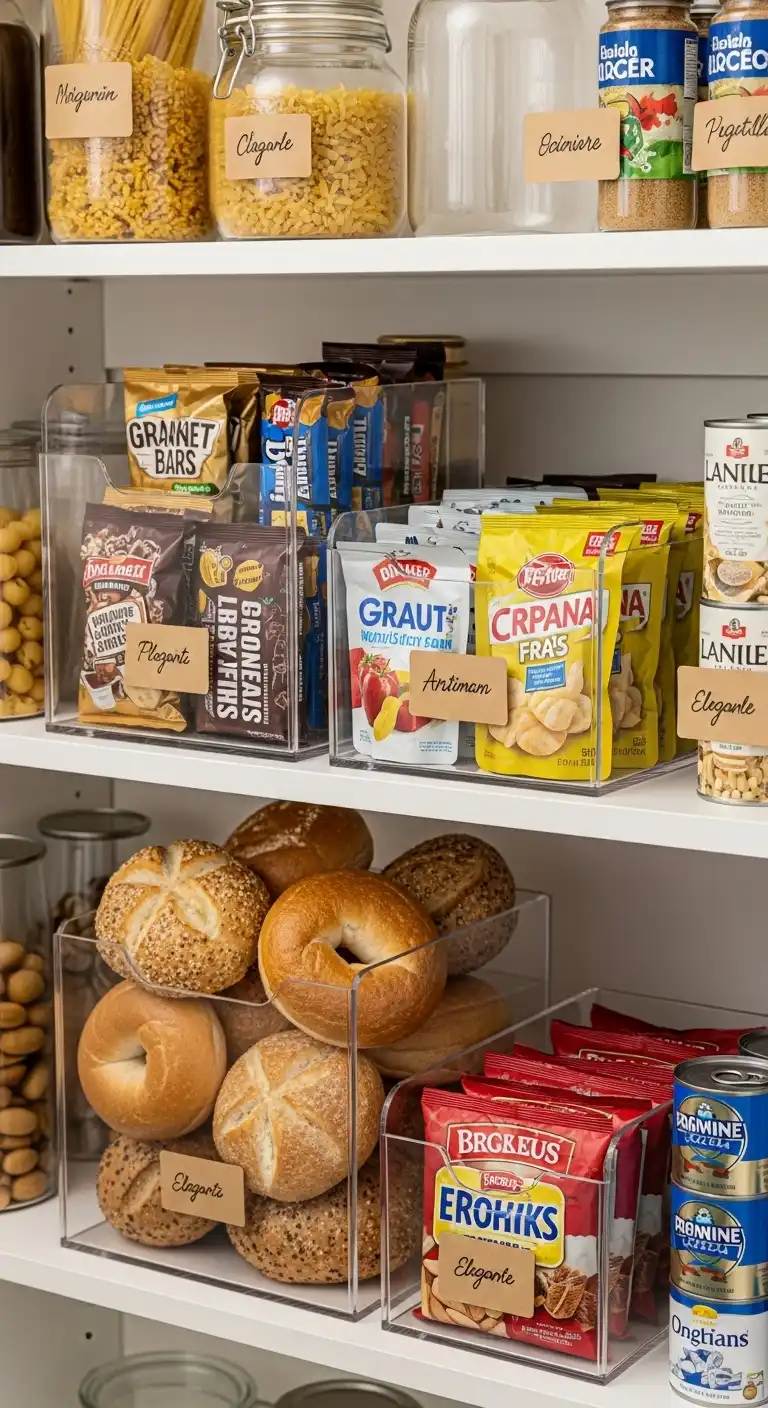 9. Use Magazine Holders for Snacks and Bread