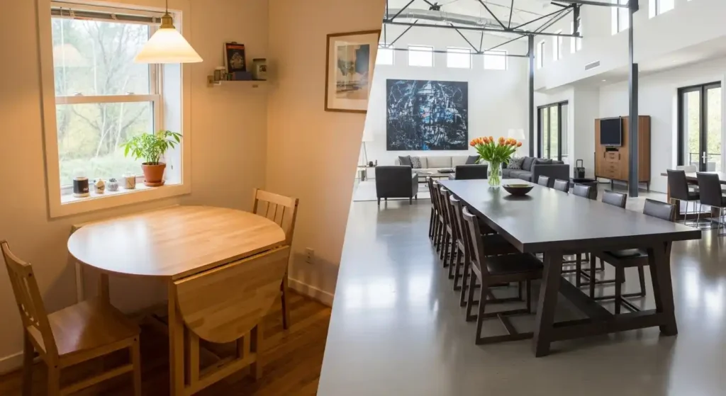 Adapting Table Size to Different Room Types