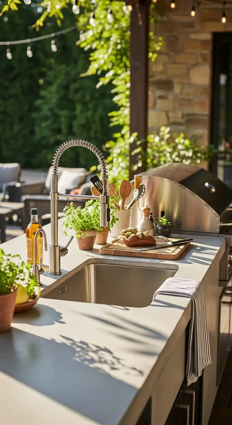 Materials and Placement Tips for Outdoor Kitchen Sinks