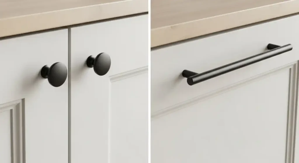Types of Cabinet Hardware Knobs vs. Pulls