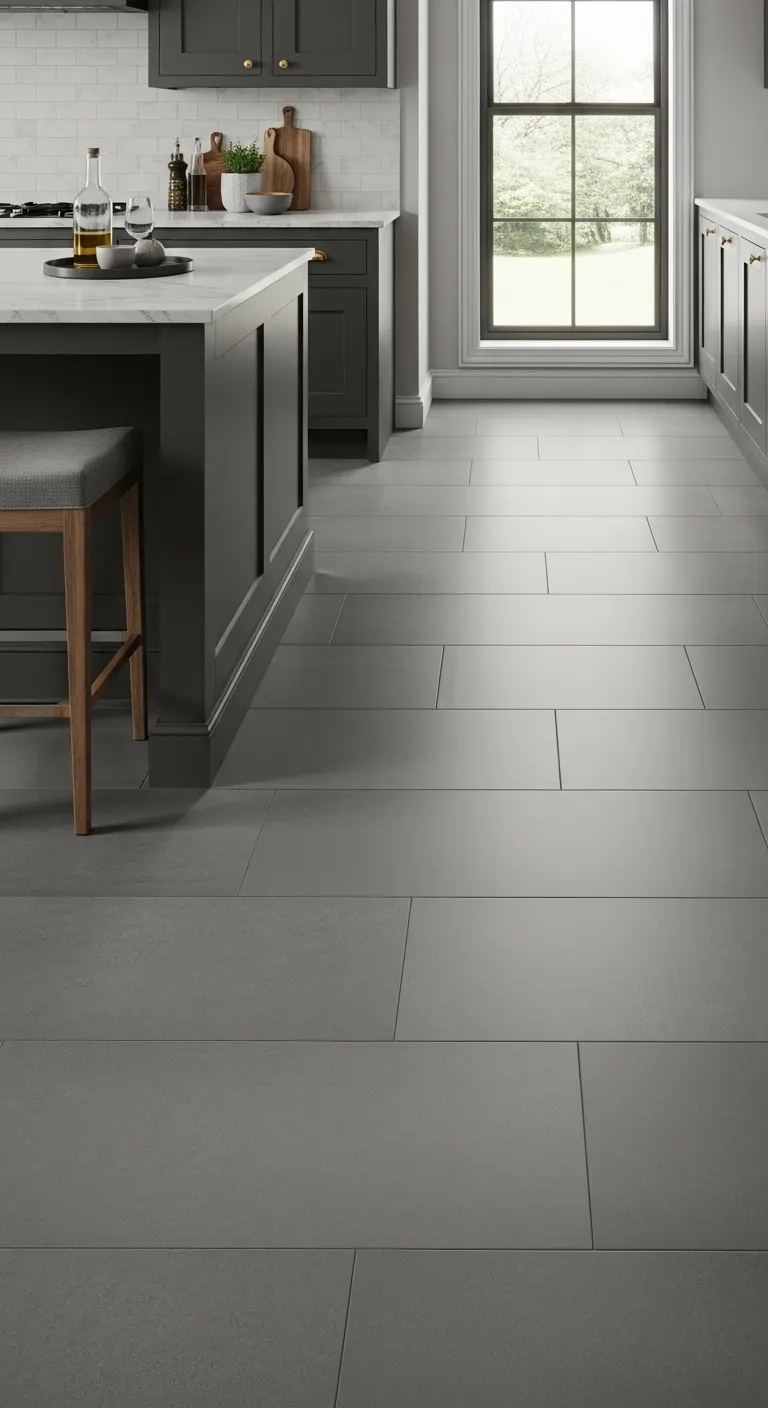 Why Gray Floors Work Perfectly in Kitchens
