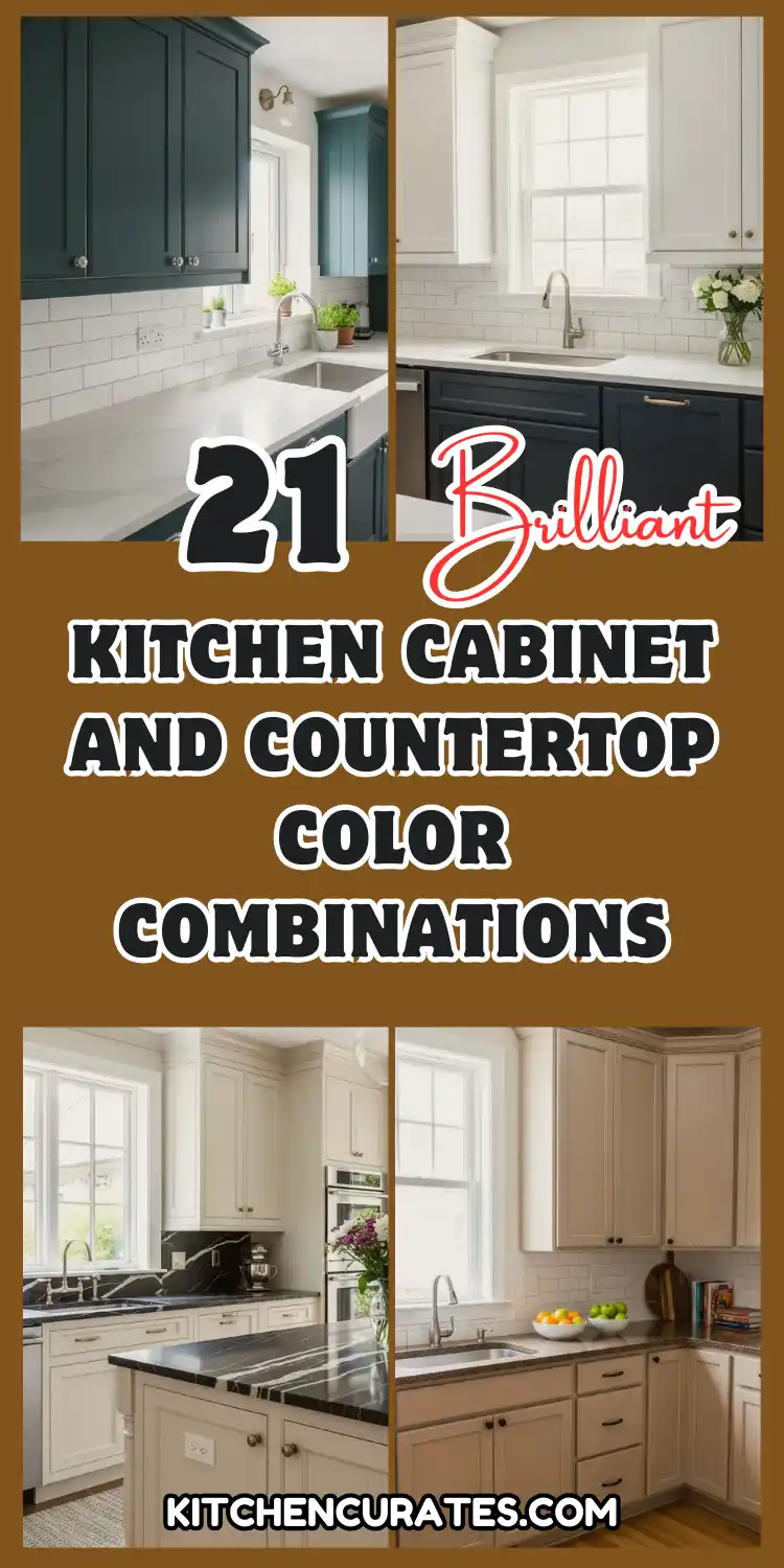 kitchen cabinet and countertop color combinations