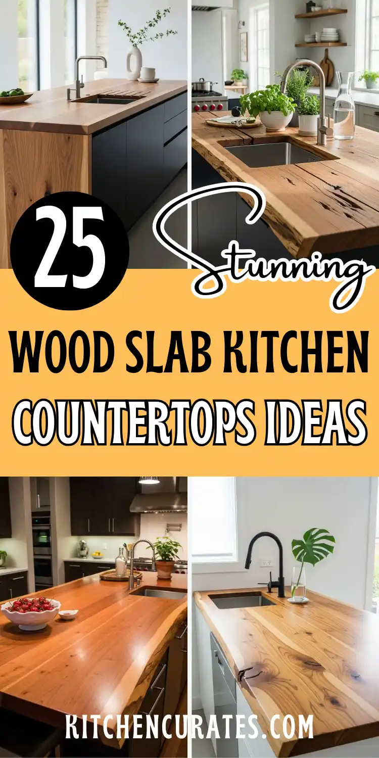wood slab kitchen countertops