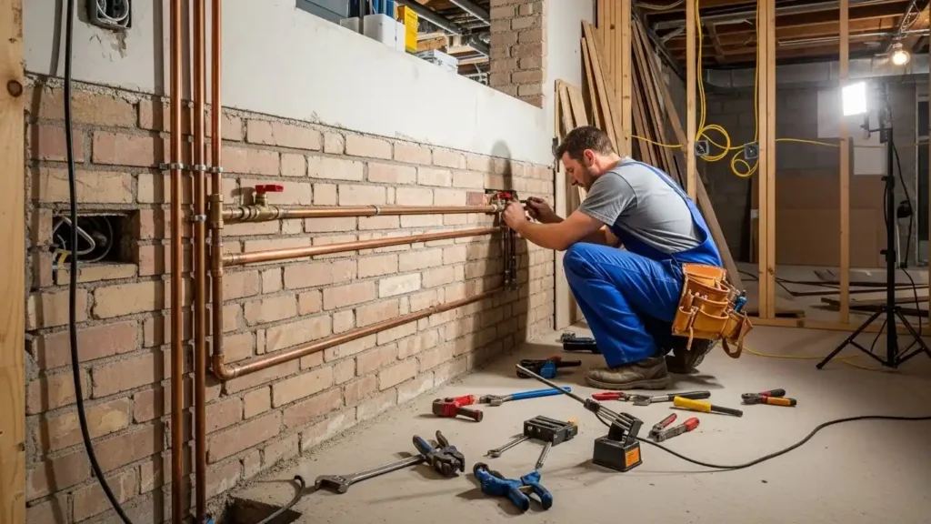 How to Plumb a Basement Kitchen 1