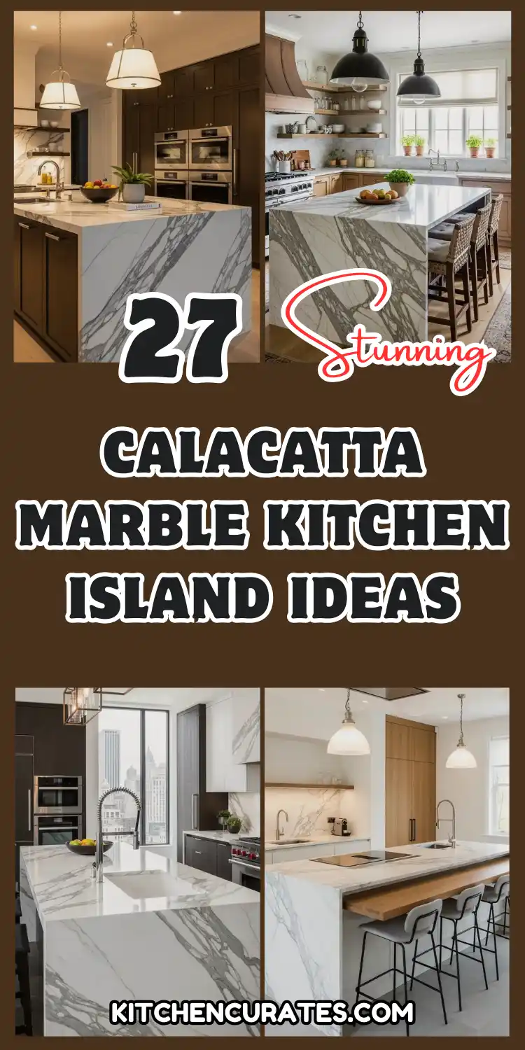 calacatta marble kitchen island