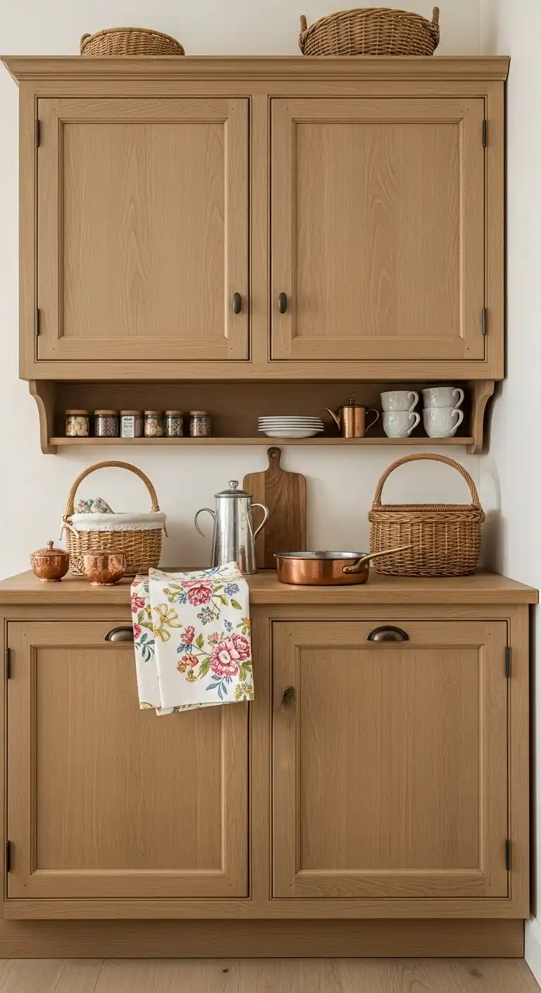 11. Farmhouse Style Cabinets With Vintage Detailing