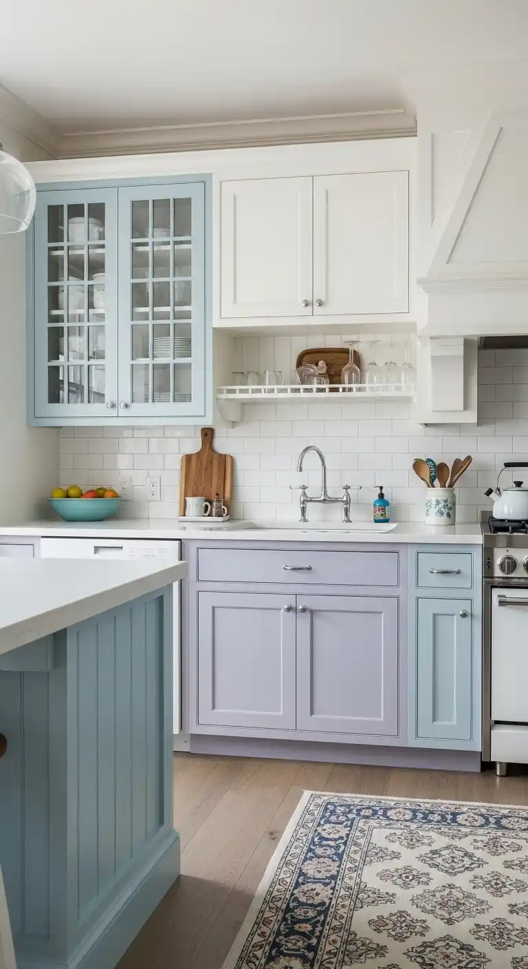 12. Painted Cabinets For A Subtle Vintage Feel