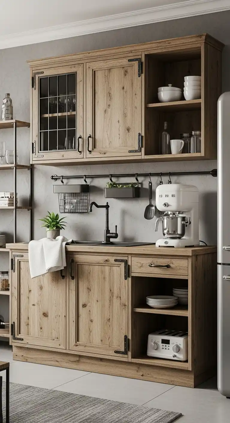 19. Industrial Vintage Cabinets For A Retro Edge