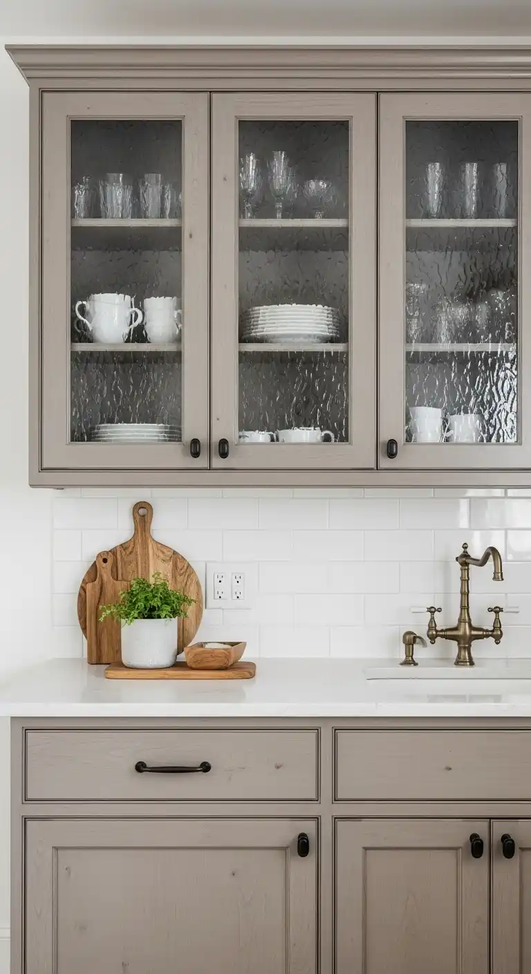 23. Antique Glass Doors For A Timeless Feel