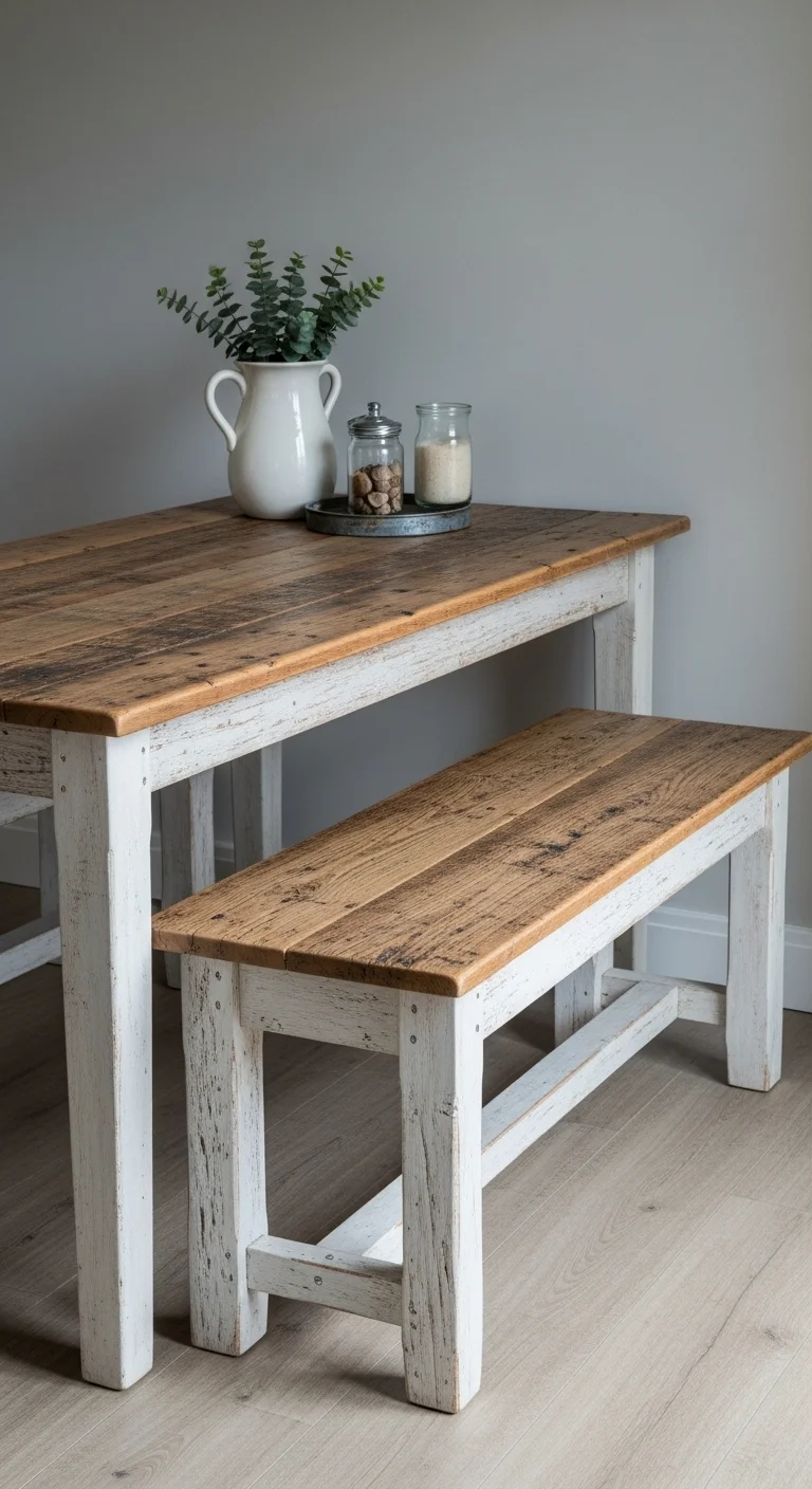 5. Reclaimed Wood Shabby Chic Table