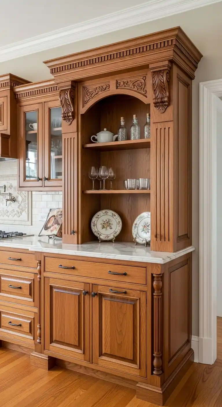 9. Custom Woodwork For Personalized Vintage Style