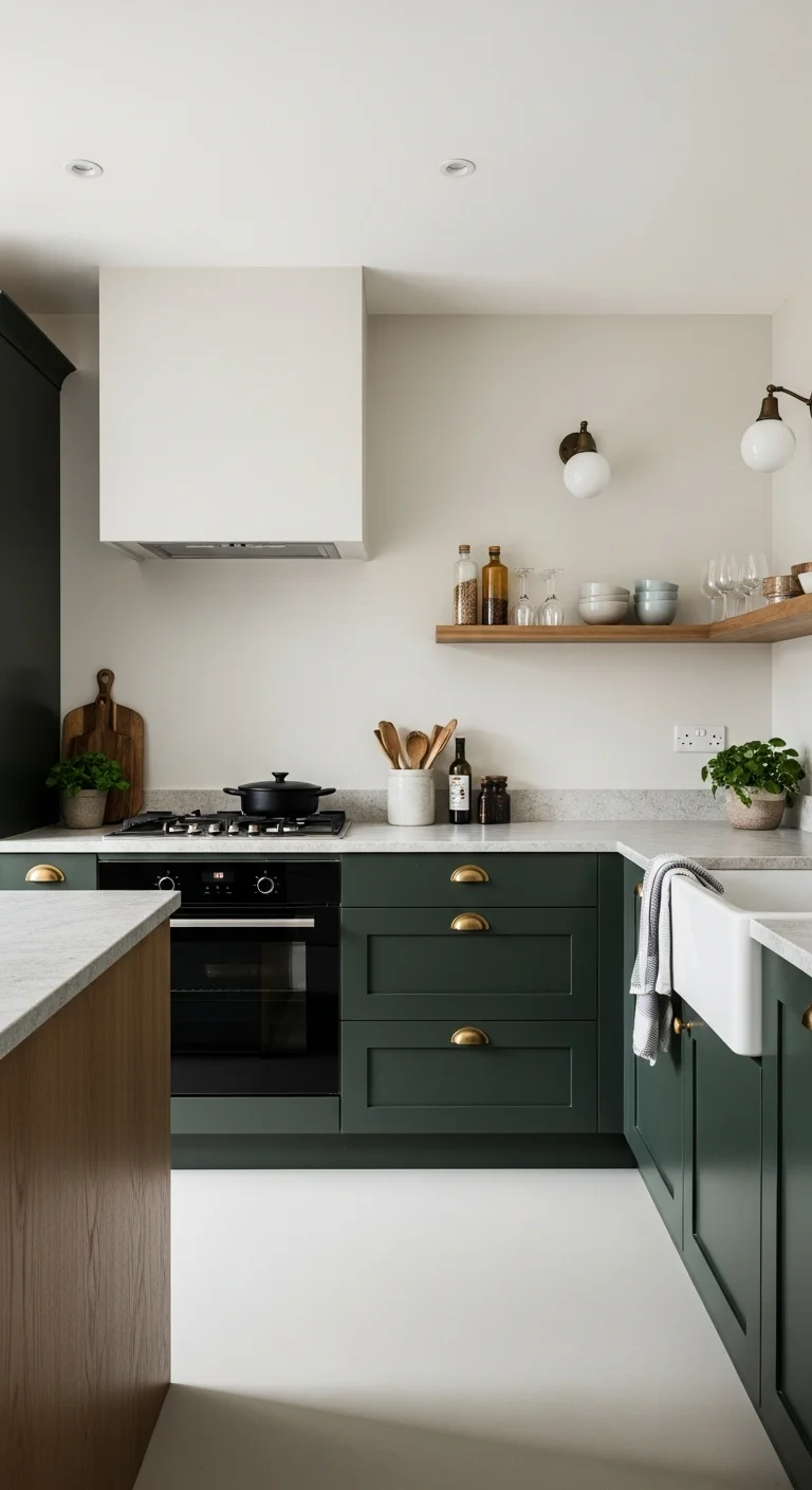 Forest Green Cabinets