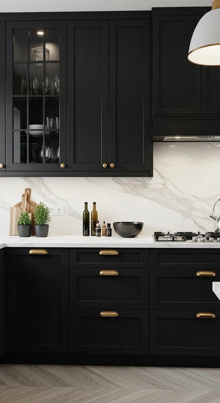 Matte Black Cabinets