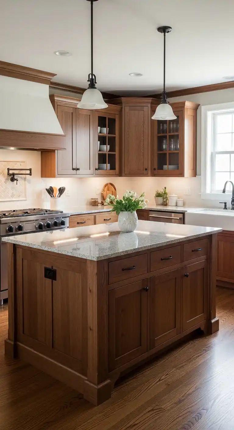 Contrasting Island Cabinets