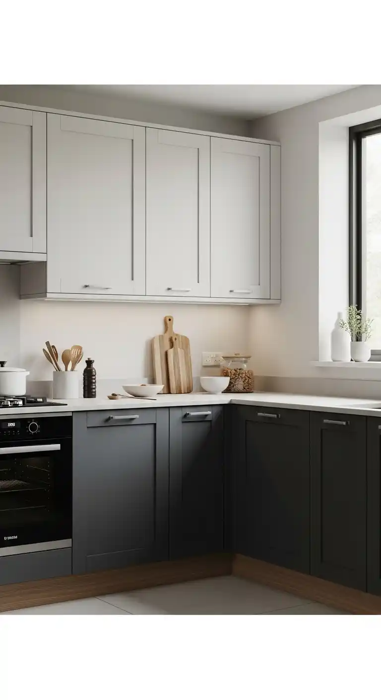 1. Two Tone Cabinets For A Modern Look