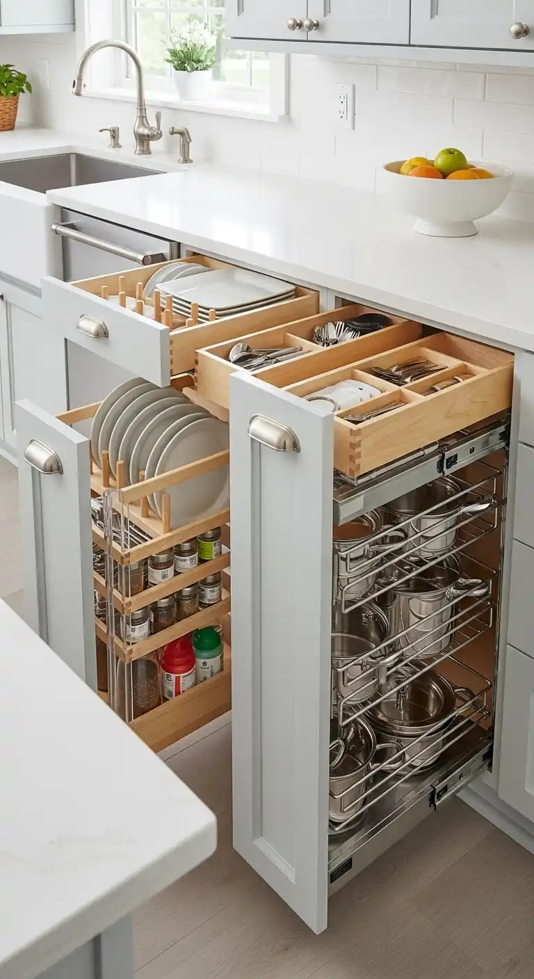 11. Cabinets With Built In Dividers