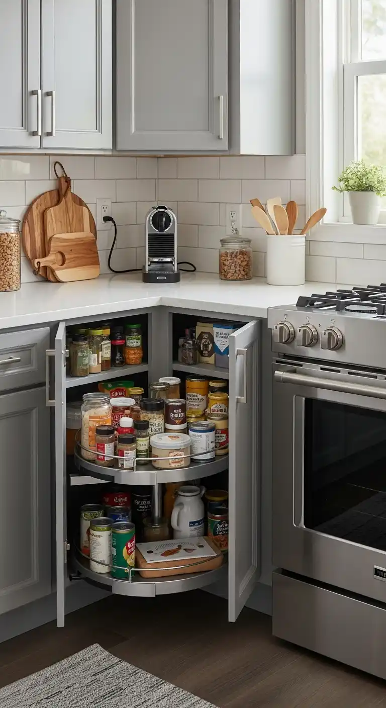 11. Corner Cabinets With Lazy Susans