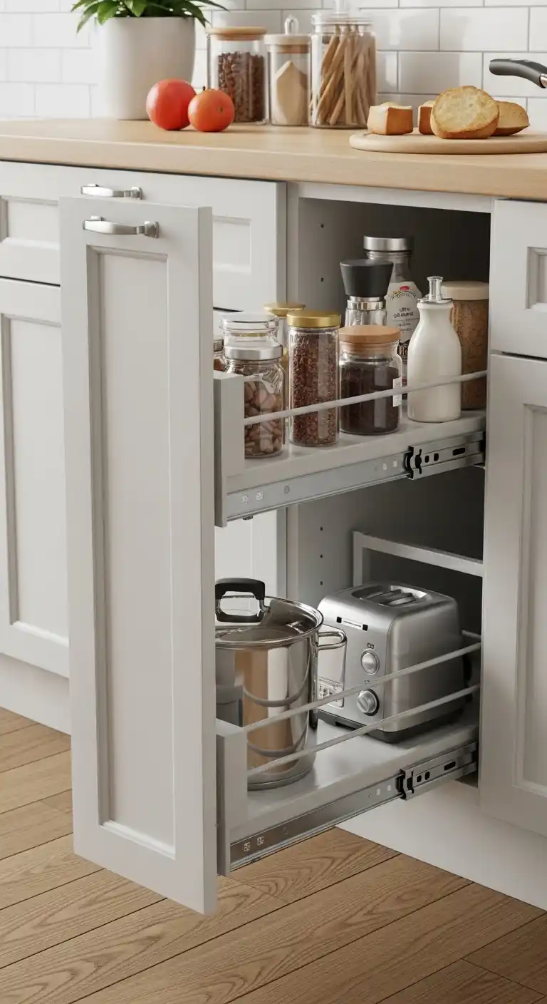 12. Cabinets With Pull Out Drawers