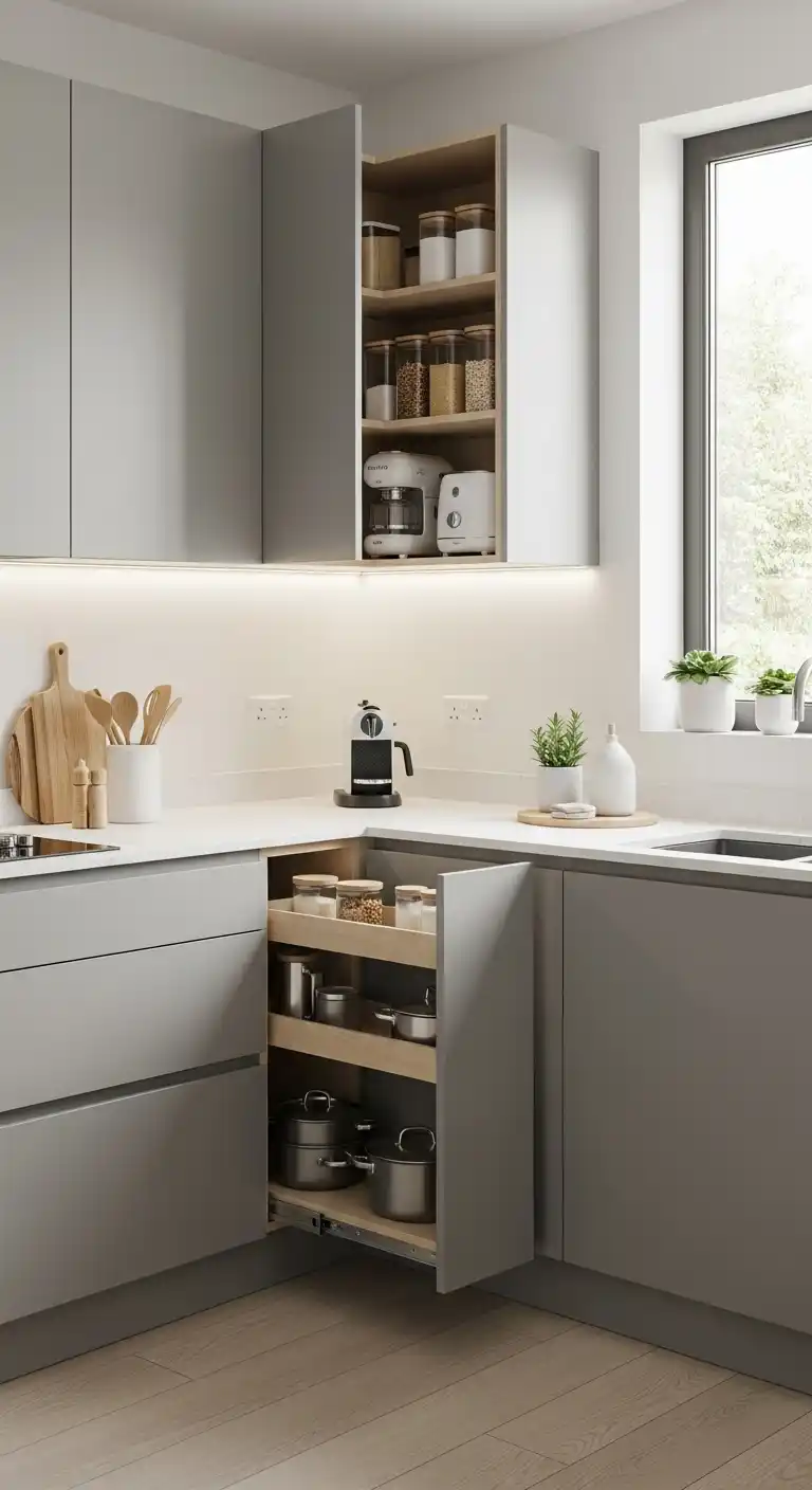 12. Hidden Corner Cabinets