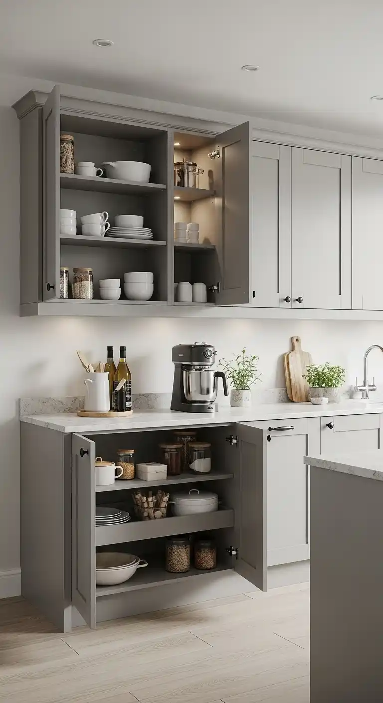 12. Open Closed Combination Cabinets