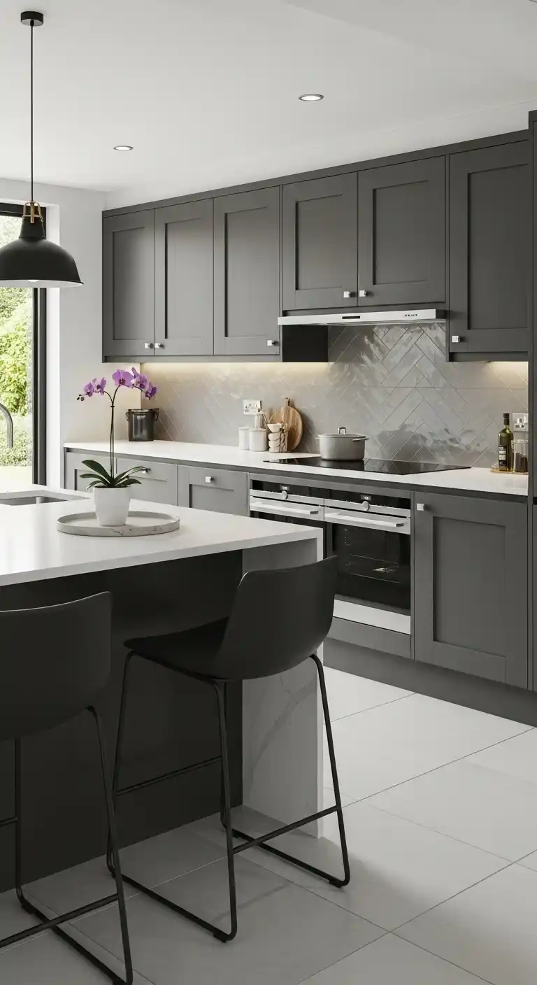 13. Matte Finish Cabinets For Modern Elegance