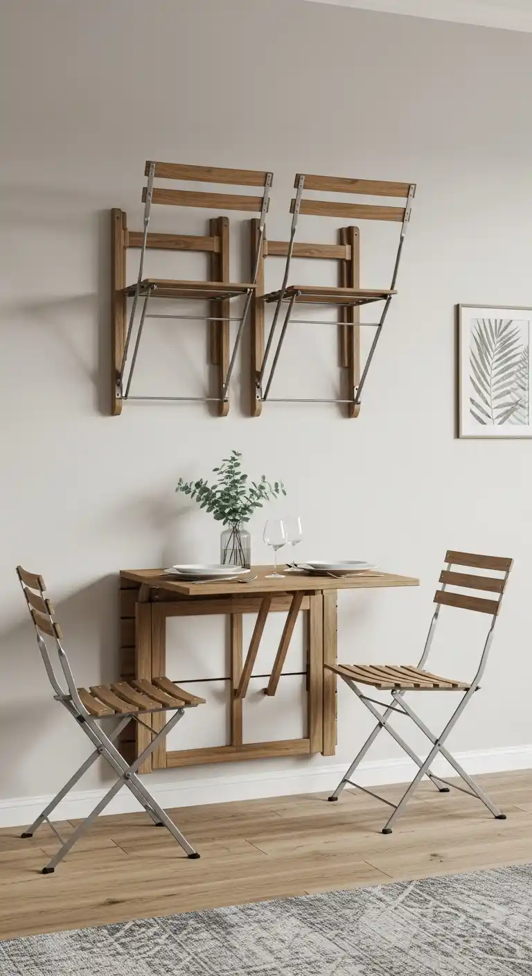 13. Try A Foldable Table And Chairs