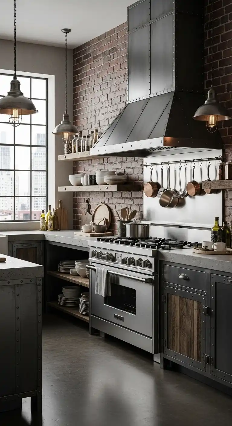 14. Industrial Style Cabinet Walls