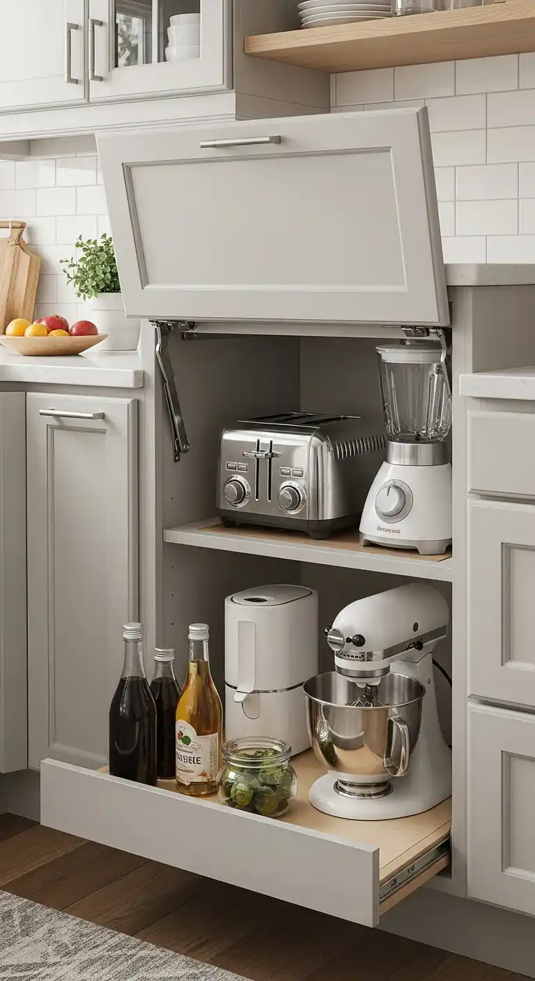 15. Hidden Appliance Garage