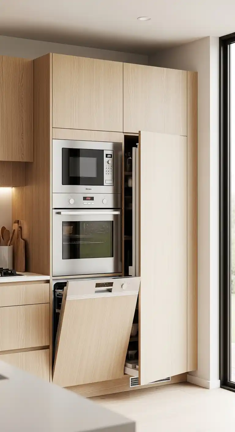 15. Integrated Appliances With Cabinet Panels