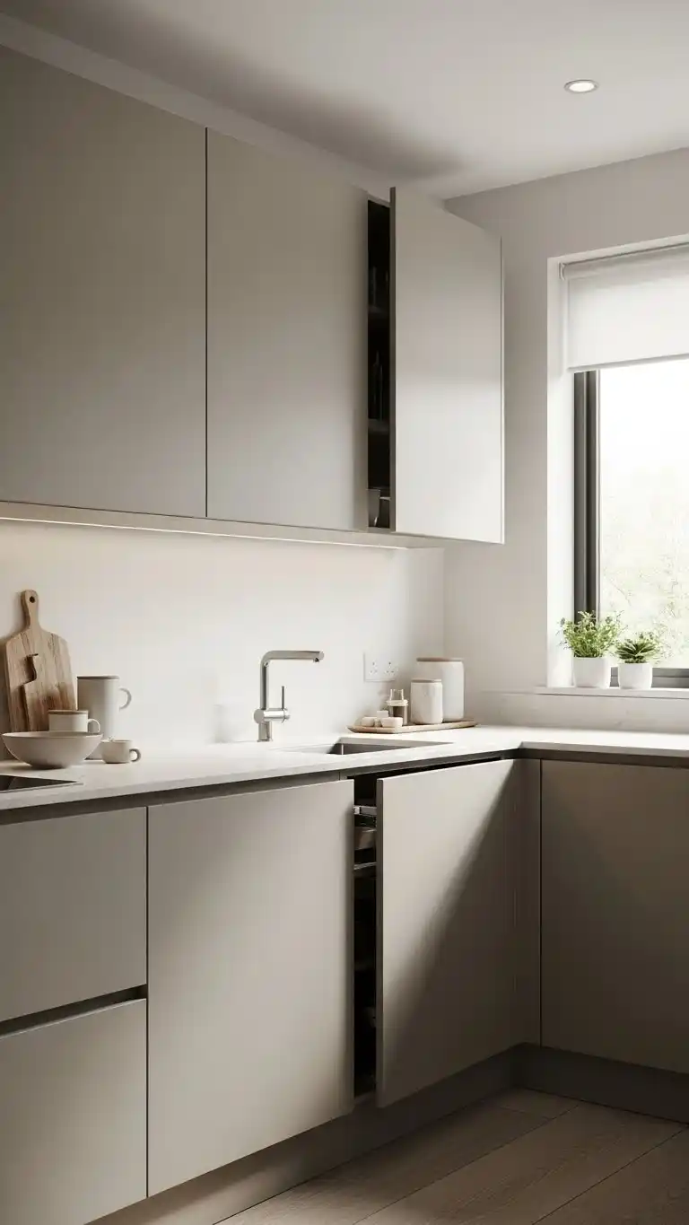 15. Slab Cabinet Doors With No Handle