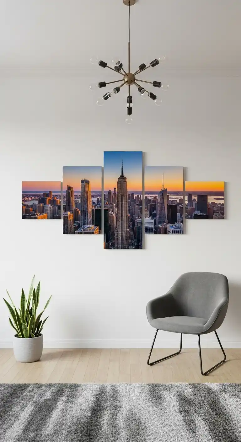 16. Mount A Multi Panel Art Piece