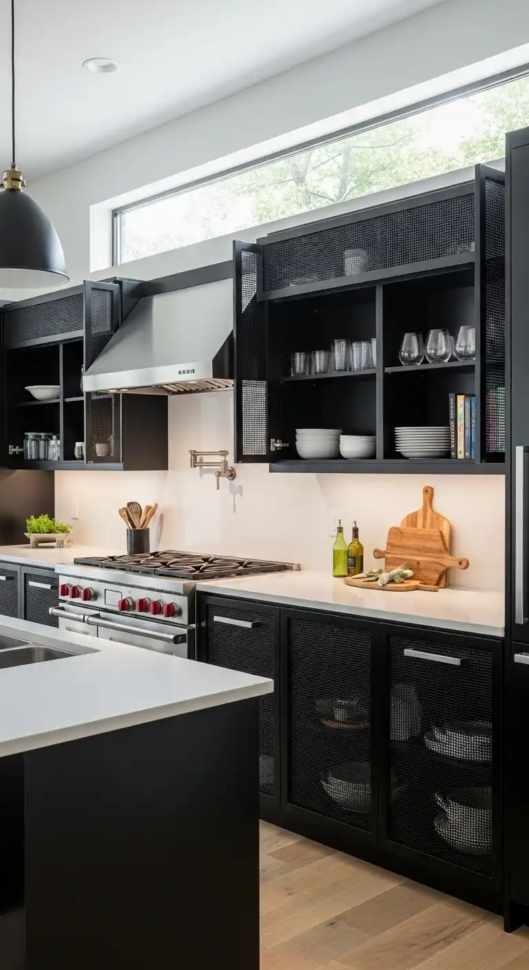 16. Open Mesh Cabinet Fronts