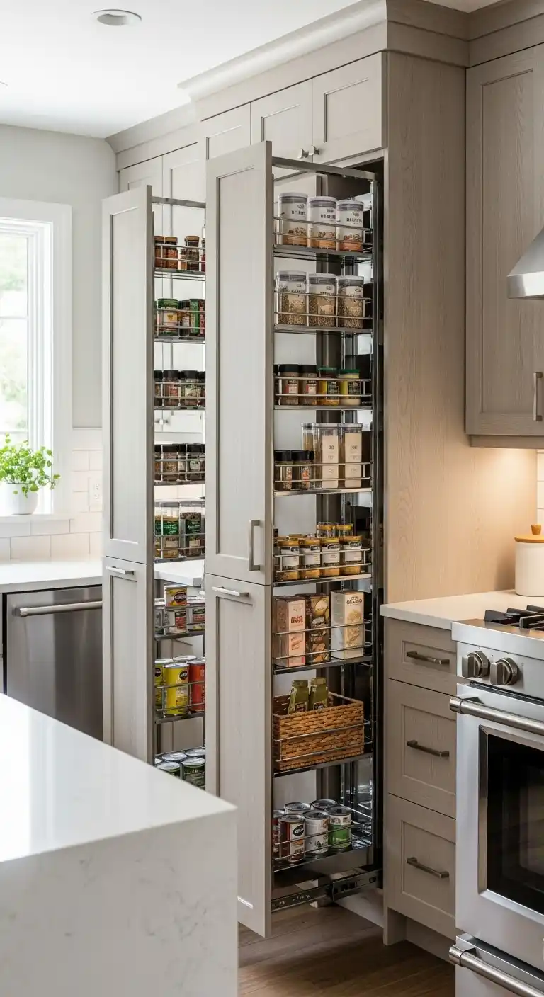 16. Pull Out Pantry Cabinets