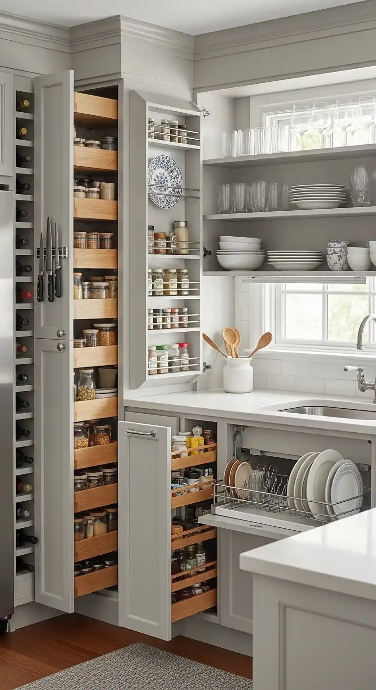 16. Vertical Storage Cabinets For Extra Space