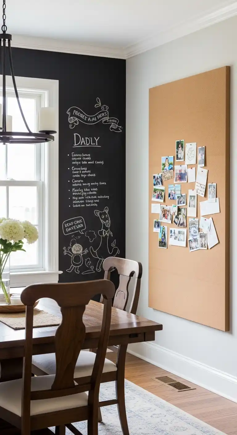17. Dedicate A Wall To Blackboard Or Cork