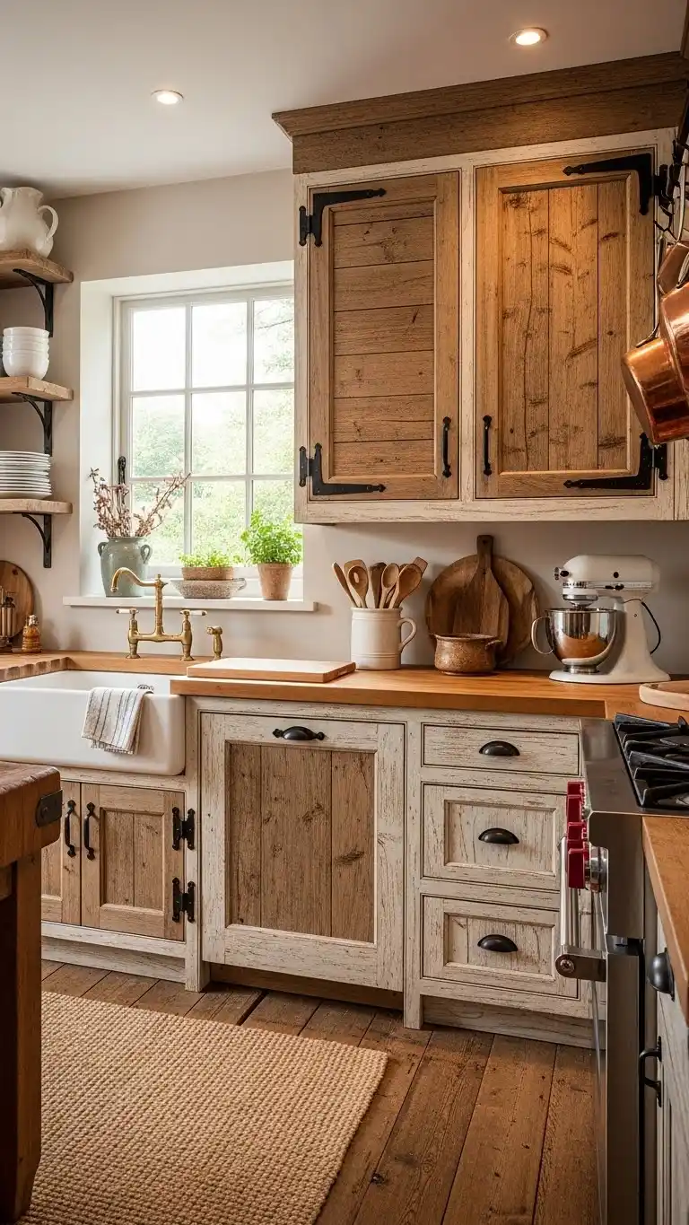 17. Rustic Wood Cabinet Door