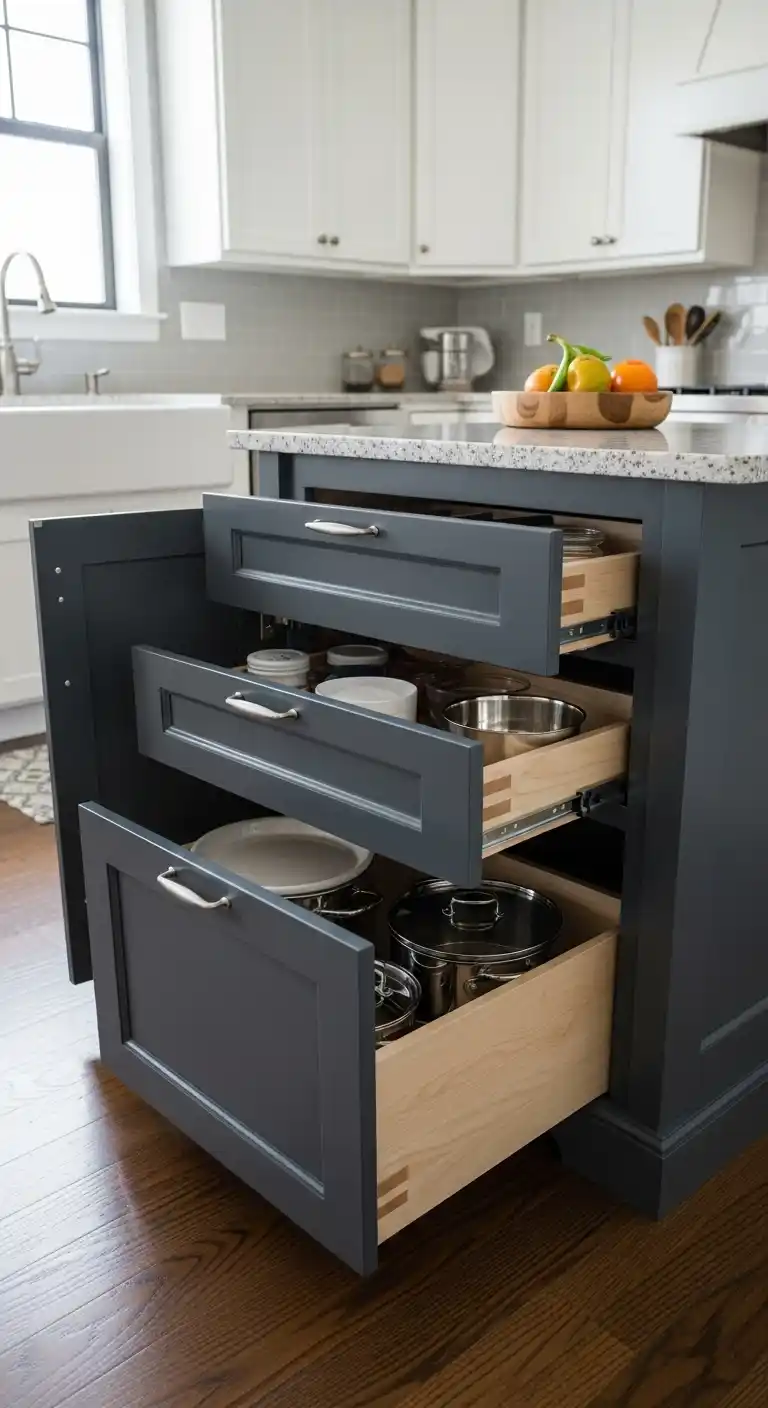 17. Under Island Cabinets With Drawers
