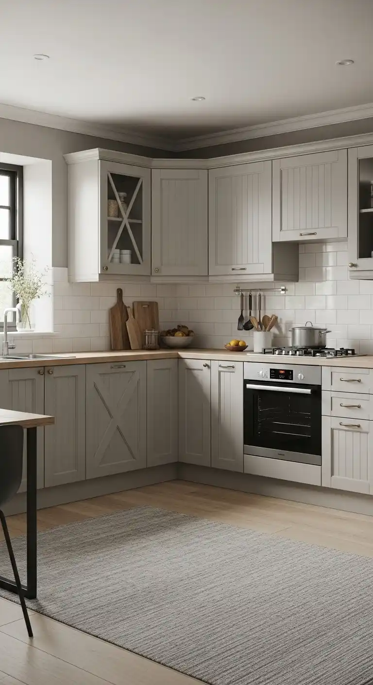 18. L Shaped Layout With Wall Cabinets