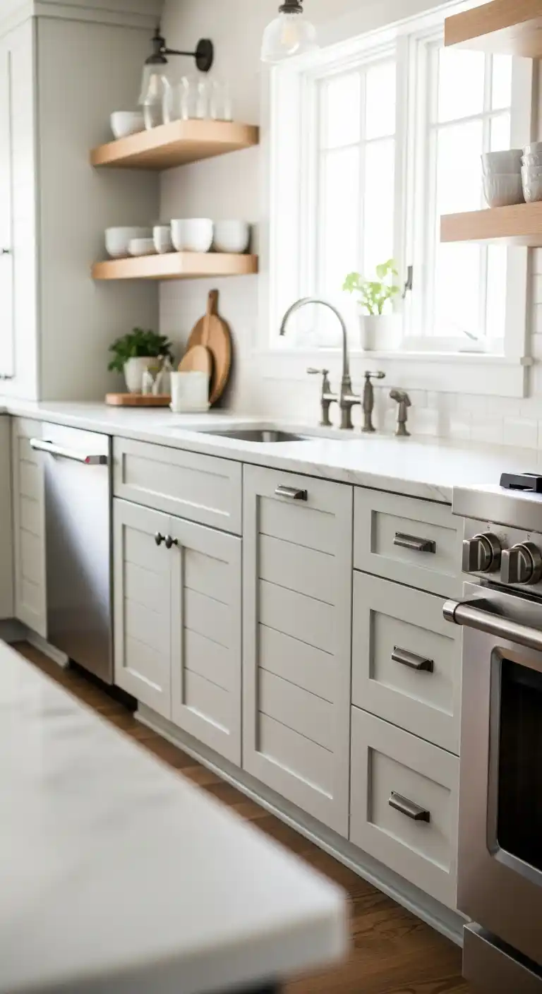 18. Shiplap Inspired Cabinet Fronts