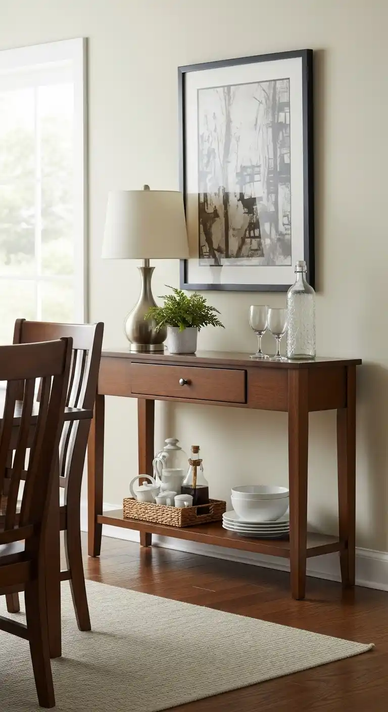 18. Use A Console Table As A Sideboard