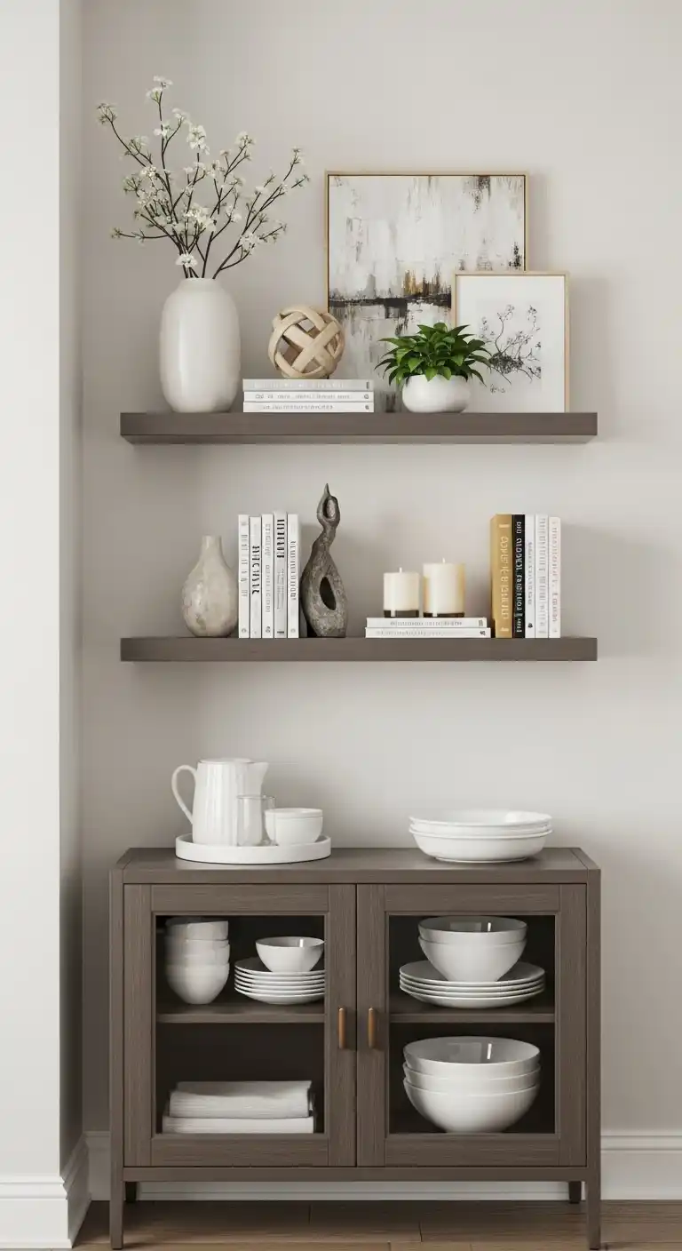 2. Install Floating Shelves For Style And Function