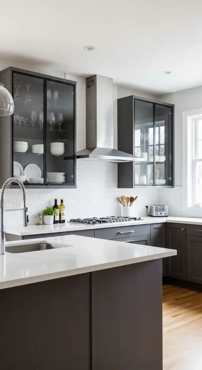 21. Glass And Solid Cabinet Mix