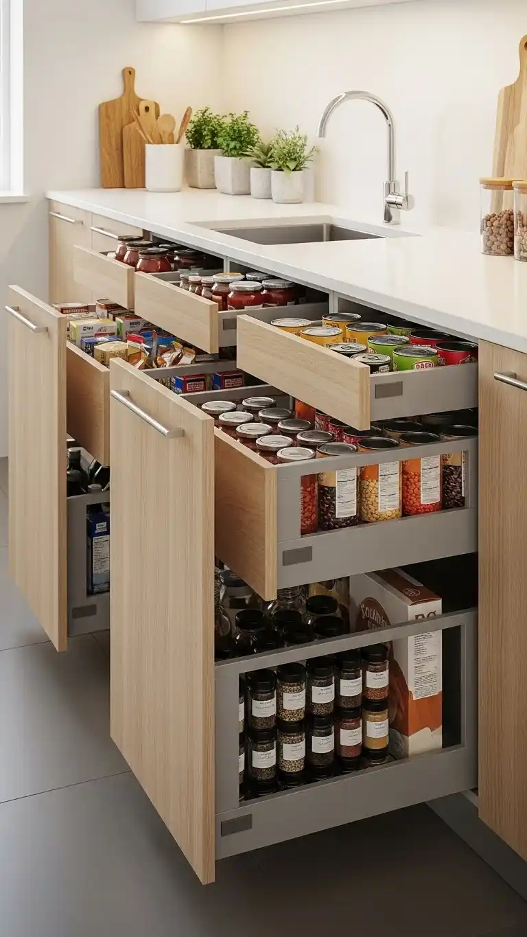 21. Pull Out Pantry Cabinets