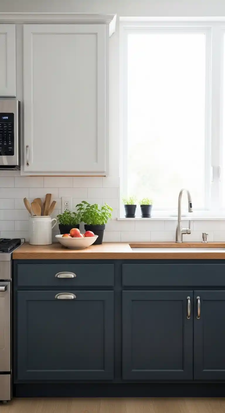 21. Two Tone Cabinet Walls